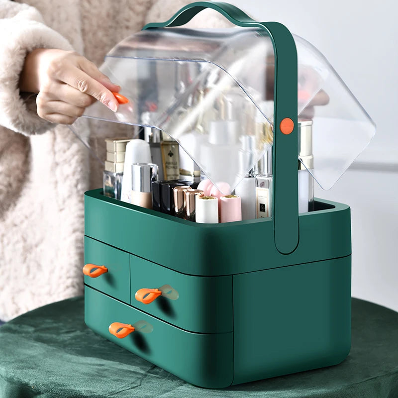 Encased Makeup Organizer with Drawers